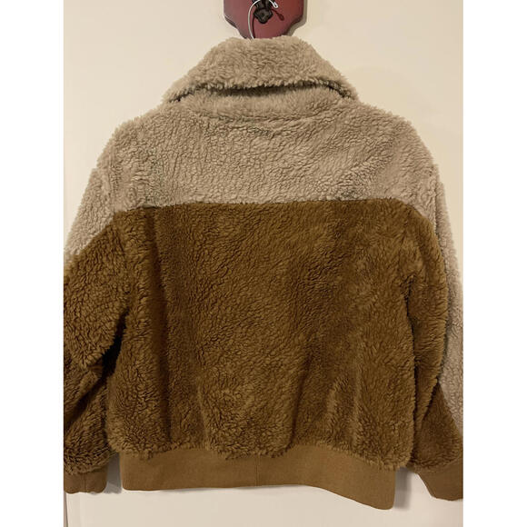 American Eagle Womens Medium Brown Full-Zip Stylish Sherpa Coat NEW! MZZ1 - Picture 9 of 9